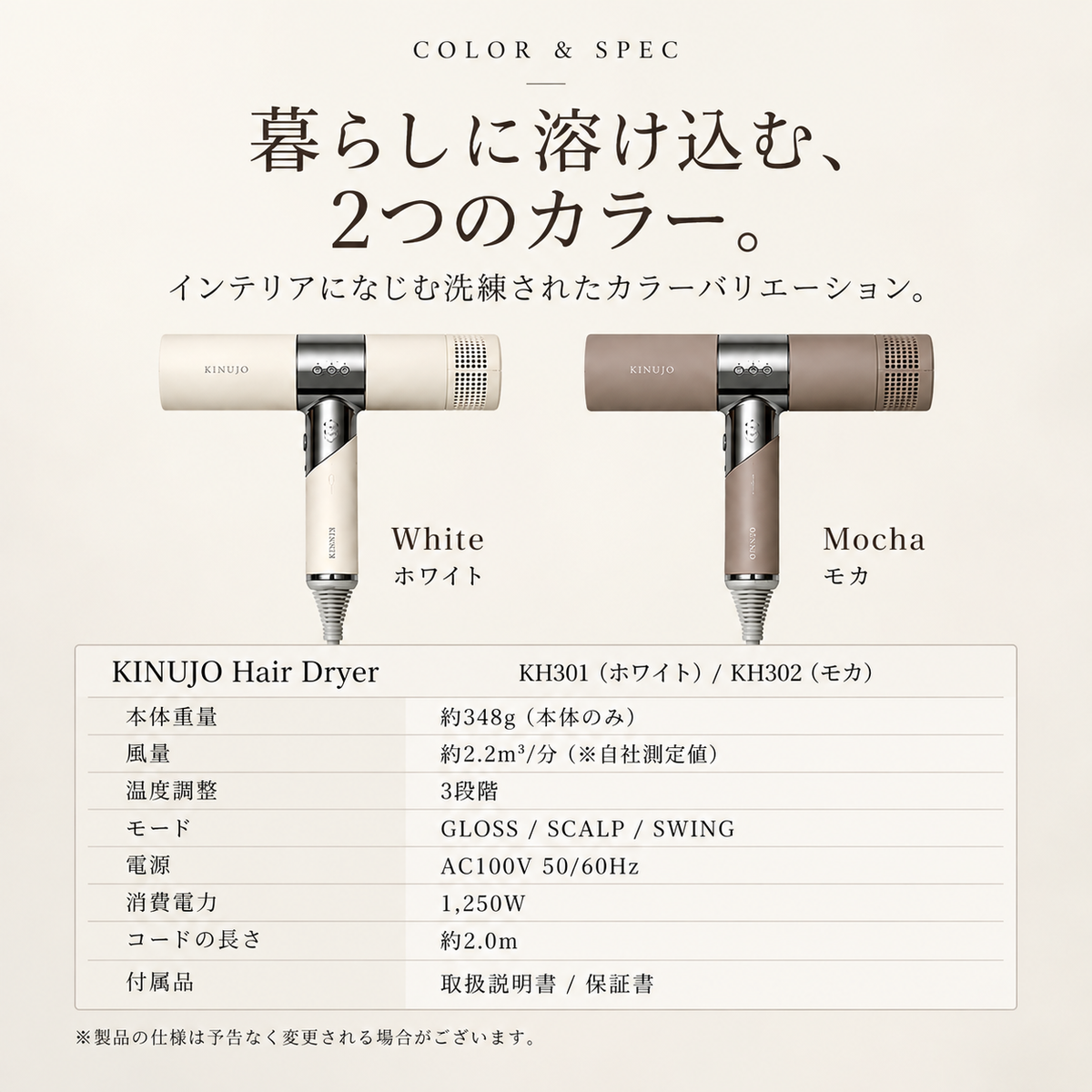 KINUJO Hair Dryer